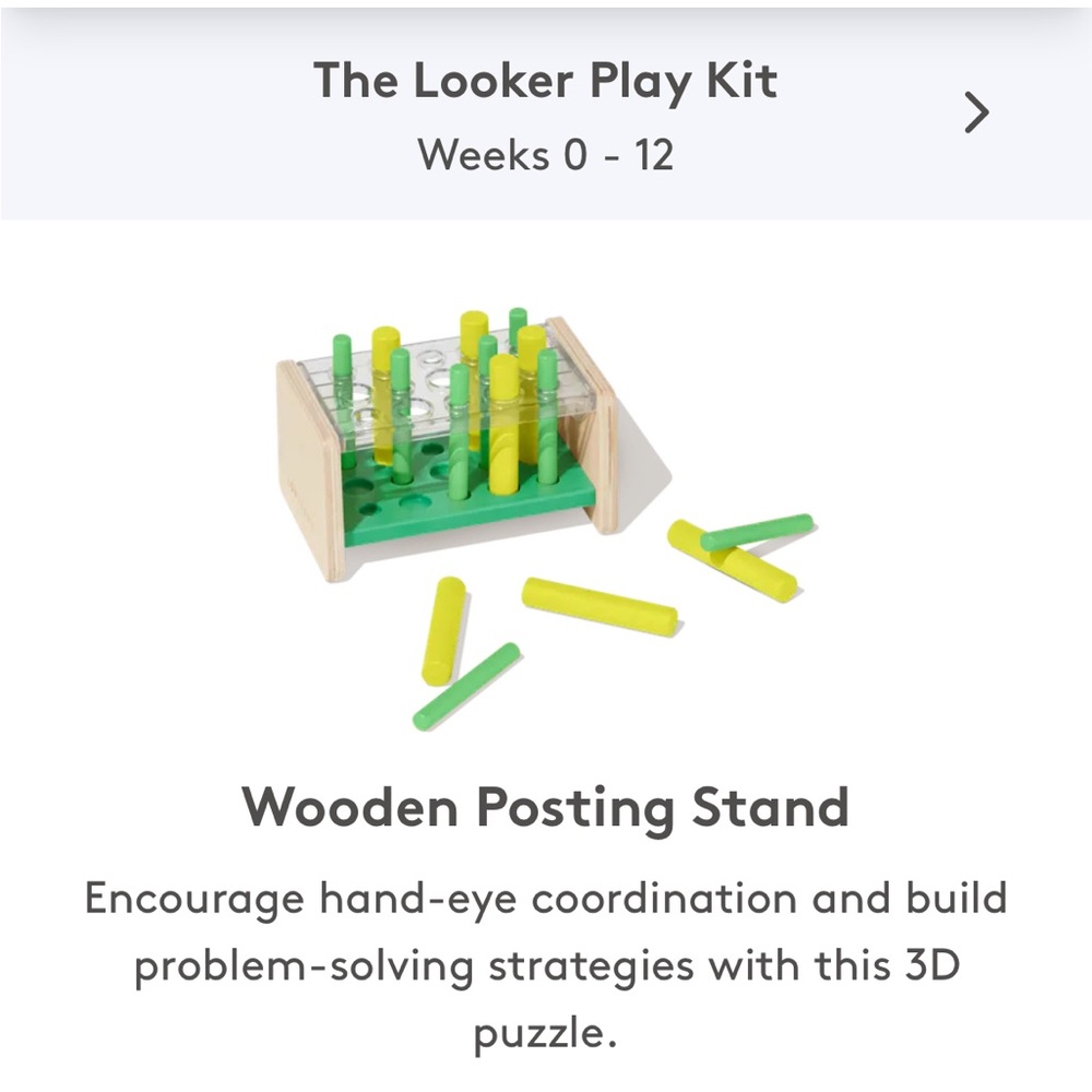 Lovevery wooden posting stand
